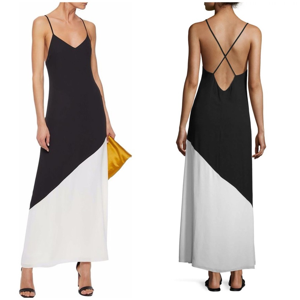 Alice + Olivia Black and White Maxi Dress